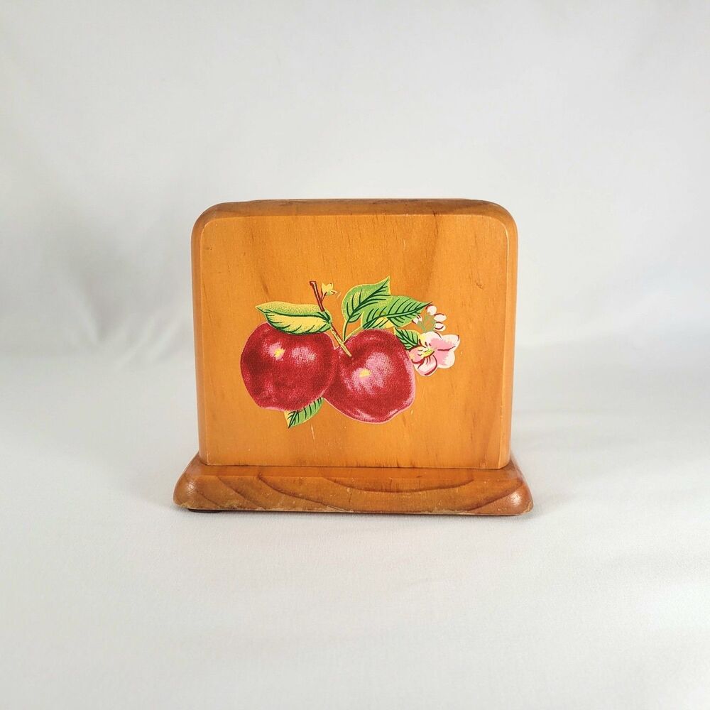 Vintage Wooden Napkin Holder Country Cottagecore Fairy Salt & Pepper Grandmacore